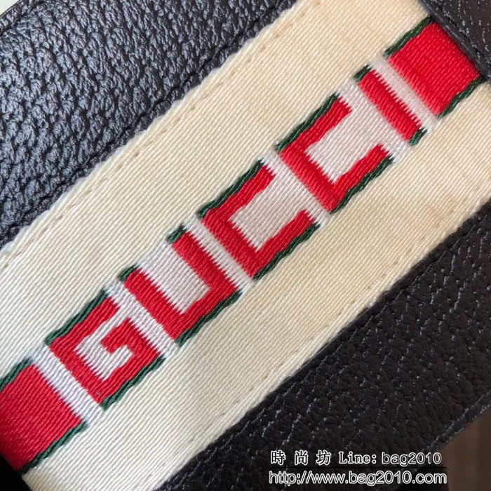 GUCCI古馳 專櫃同步 提花條紋 男士雙折皮夾 408827 克豬紋皮新帶 WTG1930